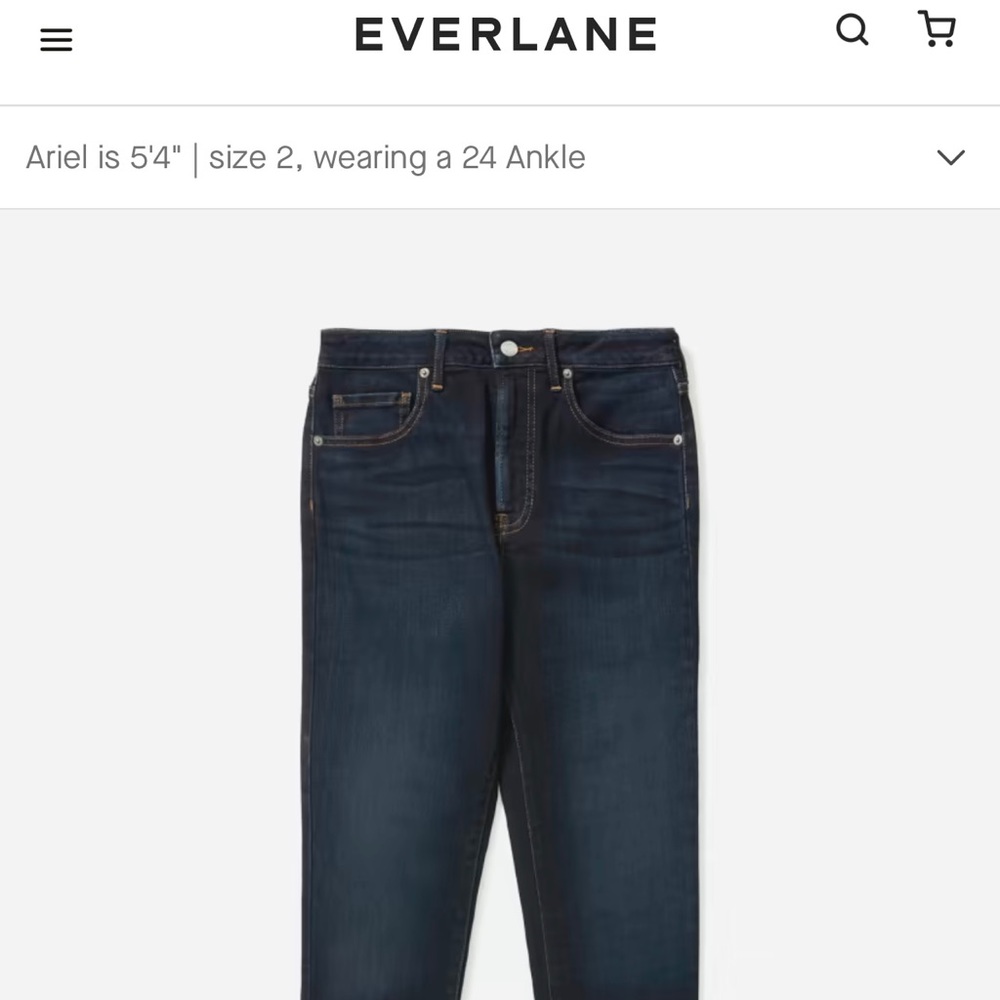 Worn only once Everlane High-Waist skinny jeans 34 crop